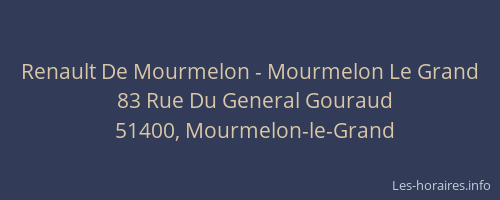 Renault De Mourmelon - Mourmelon Le Grand