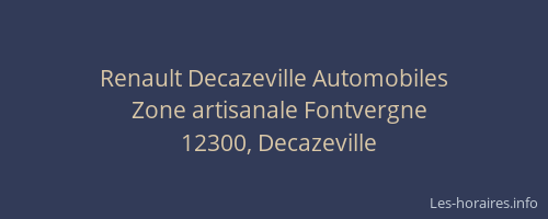 Renault Decazeville Automobiles