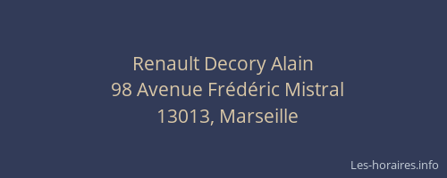 Renault Decory Alain