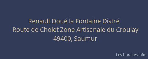 Renault Doué la Fontaine Distré