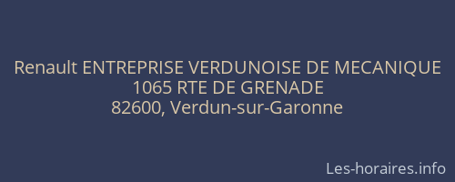 Renault ENTREPRISE VERDUNOISE DE MECANIQUE