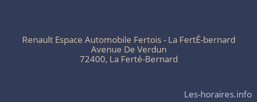 Renault Espace Automobile Fertois - La FertÉ-bernard