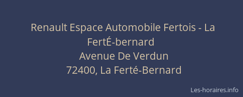 Renault Espace Automobile Fertois - La Fert&Eacute;-bernard
