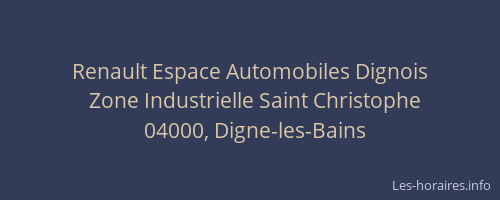 Renault Espace Automobiles Dignois
