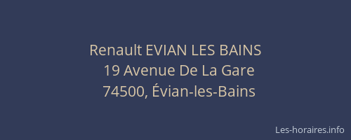 Renault EVIAN LES BAINS