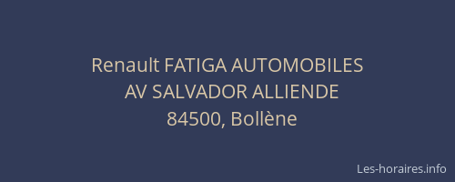Renault FATIGA AUTOMOBILES