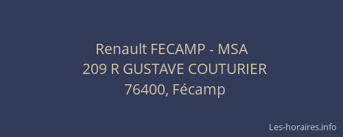 Renault FECAMP - MSA