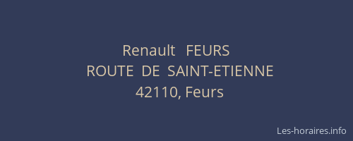 Renault   FEURS