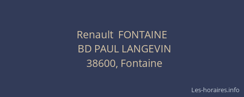 Renault  FONTAINE