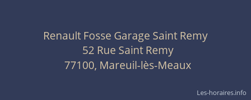 Renault Fosse Garage Saint Remy