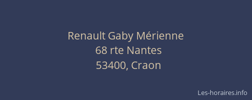 Renault Gaby M&eacute;rienne