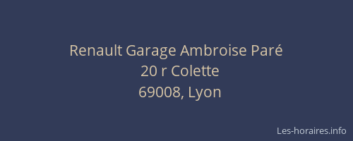 Renault Garage Ambroise Paré