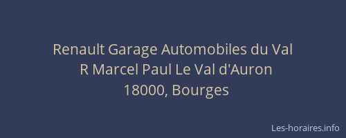 Renault Garage Automobiles du Val