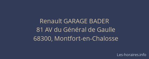 Renault GARAGE BADER