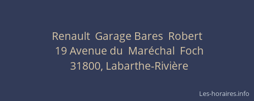 Renault  Garage Bares  Robert
