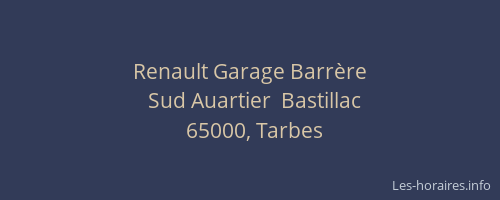 Renault Garage Barrère