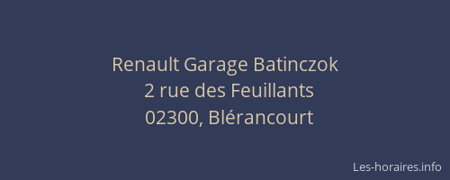 Renault Garage Batinczok