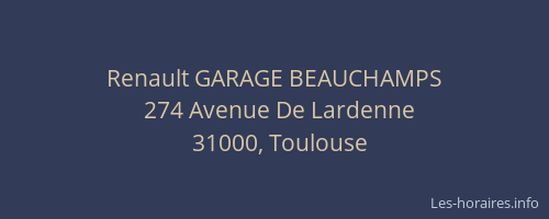 Renault GARAGE BEAUCHAMPS