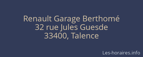 Renault Garage Berthomé