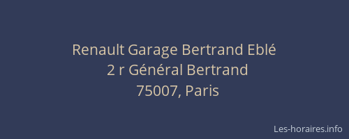 Renault Garage Bertrand Eblé