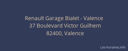Renault Garage Bialet - Valence