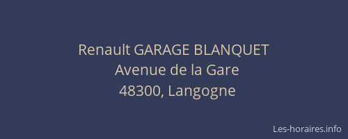 Renault GARAGE BLANQUET