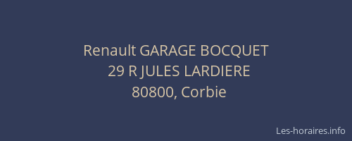 Renault GARAGE BOCQUET
