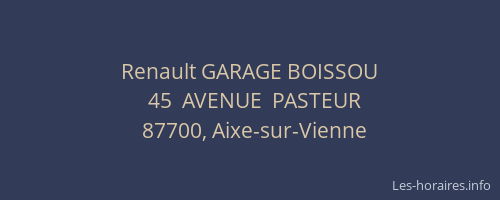 Renault GARAGE BOISSOU