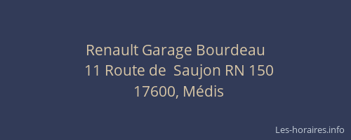 Renault Garage Bourdeau