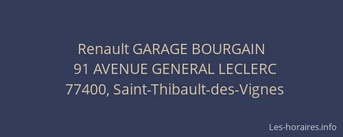 Renault GARAGE BOURGAIN