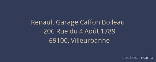 Renault Garage Caffon Boileau