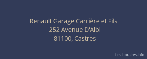 Renault Garage Carri&egrave;re et Fils
