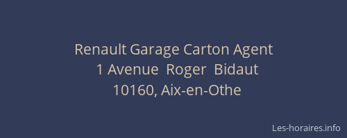 Renault Garage Carton Agent