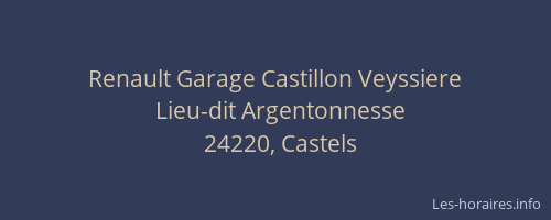 Renault Garage Castillon Veyssiere