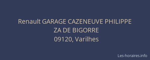 Renault GARAGE CAZENEUVE PHILIPPE