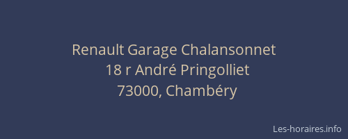 Renault Garage Chalansonnet