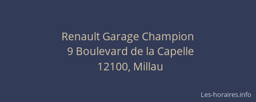 Renault Garage Champion
