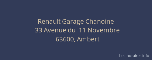 Renault Garage Chanoine