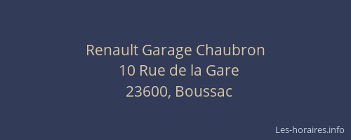 Renault Garage Chaubron