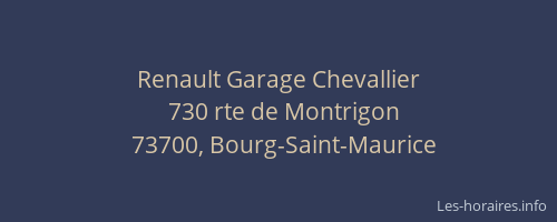 Renault Garage Chevallier