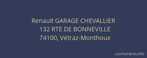 Renault GARAGE CHEVALLIER
