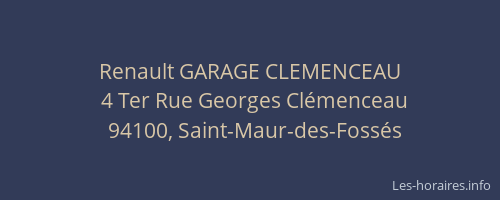 Renault GARAGE CLEMENCEAU