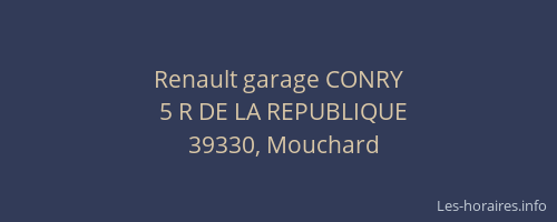 Renault garage CONRY