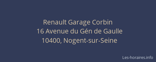 Renault Garage Corbin