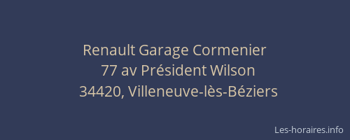 Renault Garage Cormenier