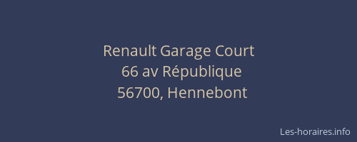 Renault Garage Court