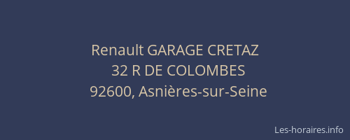Renault GARAGE CRETAZ