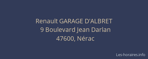 Renault GARAGE D'ALBRET