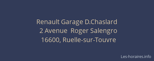 Renault Garage D.Chaslard