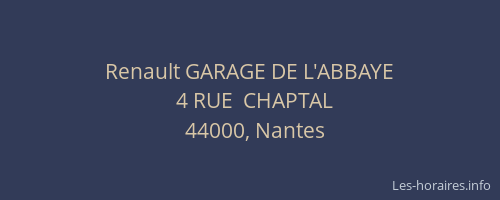 Renault GARAGE DE L'ABBAYE